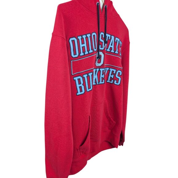 Ohio State Scarlet and Gray Hoodie Unisex Medium Embroidered Lettering Pullover - Picture 3 of 9